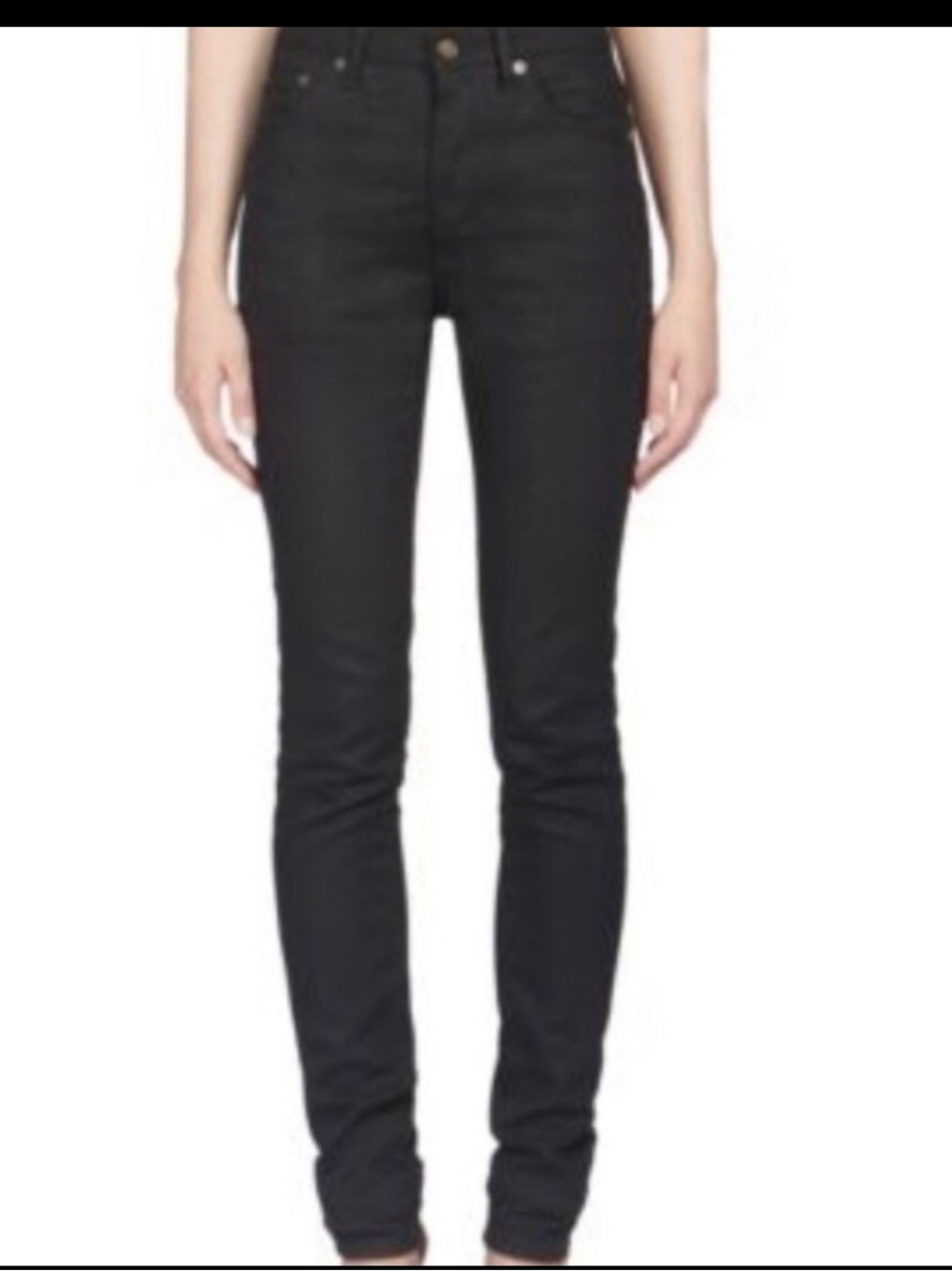 Saint Laurent Black Skinny Mid-Rise Jeans